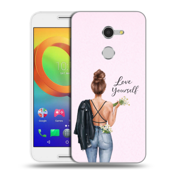 Силиконовый чехол на Alcatel A3 с принтом женский Силиконовый чехол на Alcatel A3 с принтом женский