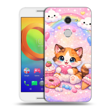 Силиконовый чехол на Alcatel A3 с принтом для девочек Силиконовый чехол на Alcatel A3 с принтом для девочек
