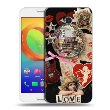 Силиконовый чехол на Alcatel A3 с принтом для девочек