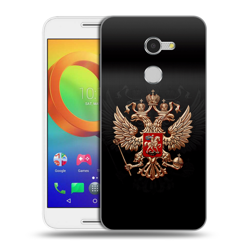 Силиконовый чехол на Alcatel A3 с принтом Герб России Силиконовый чехол на Alcatel A3 с принтом Герб России