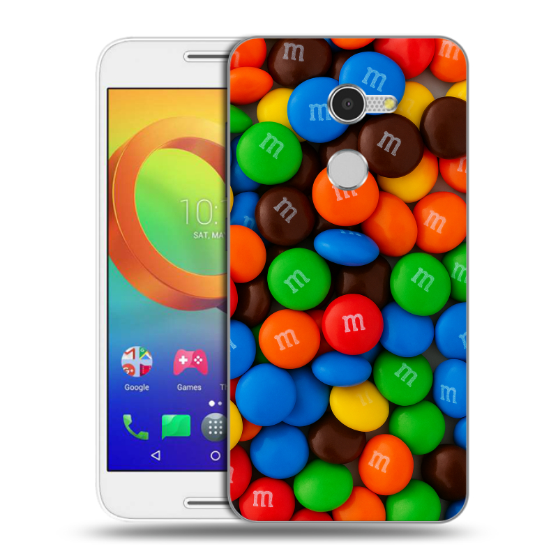 Силиконовый чехол на Alcatel A3 с принтом Конфеты Силиконовый чехол на Alcatel A3 с принтом Конфеты