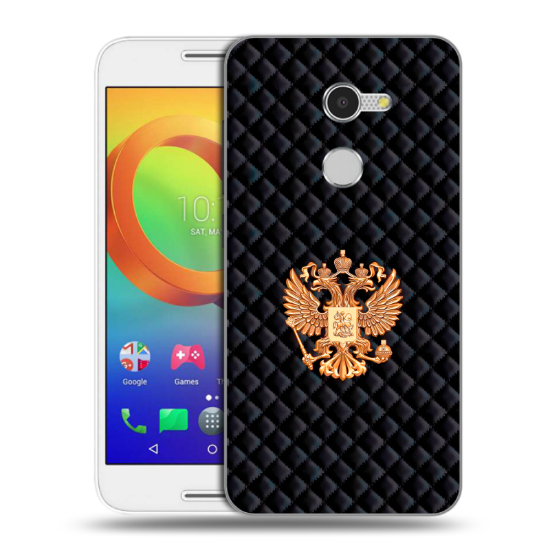 Силиконовый чехол на Alcatel A3 с принтом Герб России принт Силиконовый чехол на Alcatel A3 с принтом Герб России принт