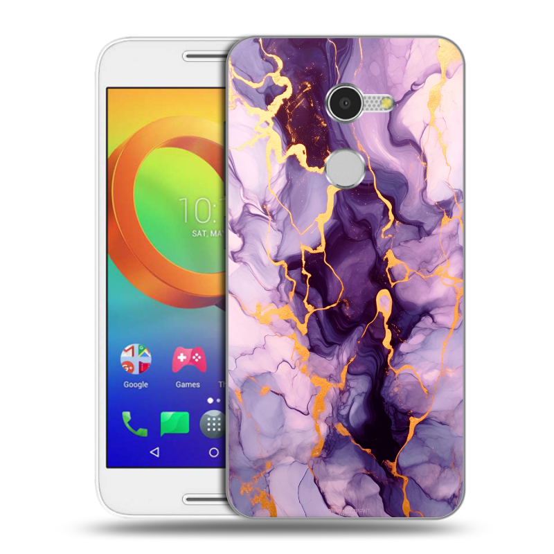 Силиконовый чехол на Alcatel A3 с принтом Мрамор Силиконовый чехол на Alcatel A3 с принтом Мрамор