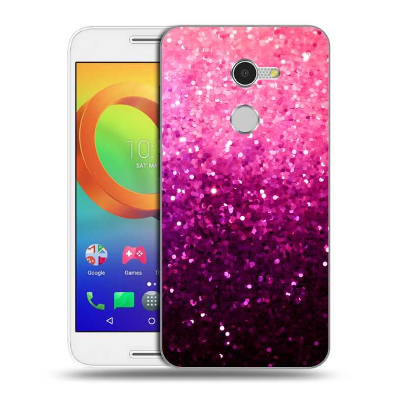 Силиконовый чехол на Alcatel A3 с принтом Блестки Силиконовый чехол на Alcatel A3 с принтом Блестки