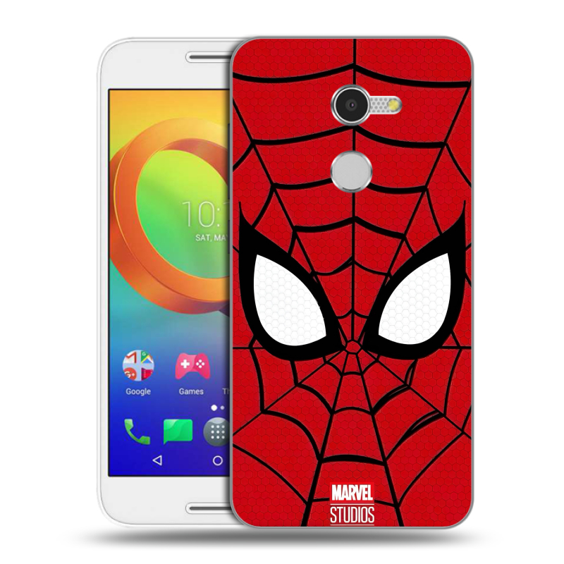 Силиконовый чехол на Alcatel A3 с принтом человек паук spiderman Силиконовый чехол на Alcatel A3 с принтом человек паук spiderman