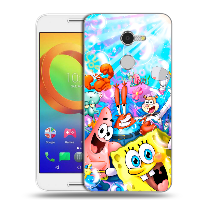 Силиконовый чехол на Alcatel A3 с принтом спанчбоб спанч боб Силиконовый чехол на Alcatel A3 с принтом спанчбоб спанч боб