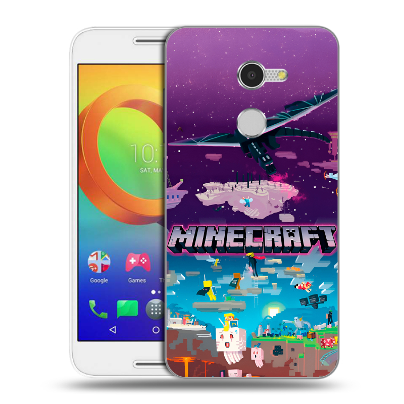 Силиконовый чехол на Alcatel A3 с принтом Майнкрафт Minecraft Силиконовый чехол на Alcatel A3 с принтом Майнкрафт Minecraft