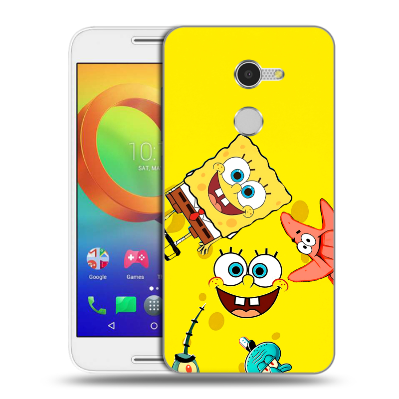 Силиконовый чехол на Alcatel A3 с принтом Спанч боб Спанчбоб Силиконовый чехол на Alcatel A3 с принтом Спанч боб Спанчбоб