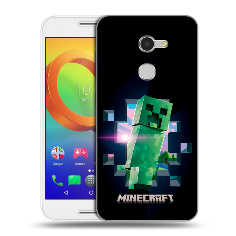 Силиконовый чехол на Alcatel A3 с принтом Майнкрафт Minecraft Силиконовый чехол на Alcatel A3 с принтом Майнкрафт Minecraft