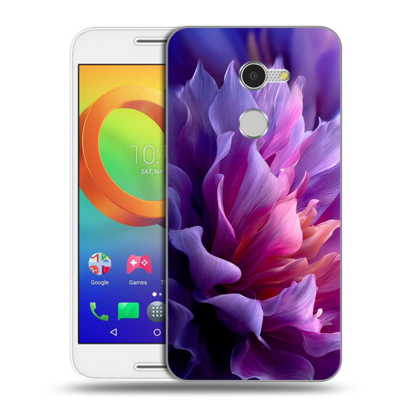 Силиконовый чехол на Alcatel A3 с принтом женский цветы Силиконовый чехол на Alcatel A3 с принтом женский цветы