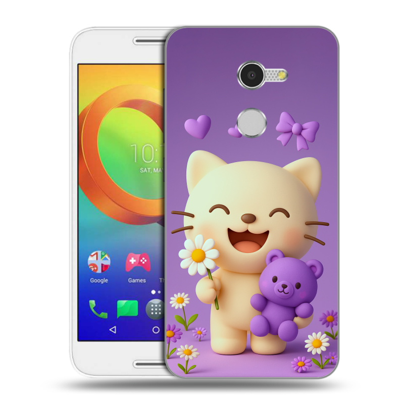 Силиконовый чехол на Alcatel A3 с принтом для девочек Силиконовый чехол на Alcatel A3 с принтом для девочек