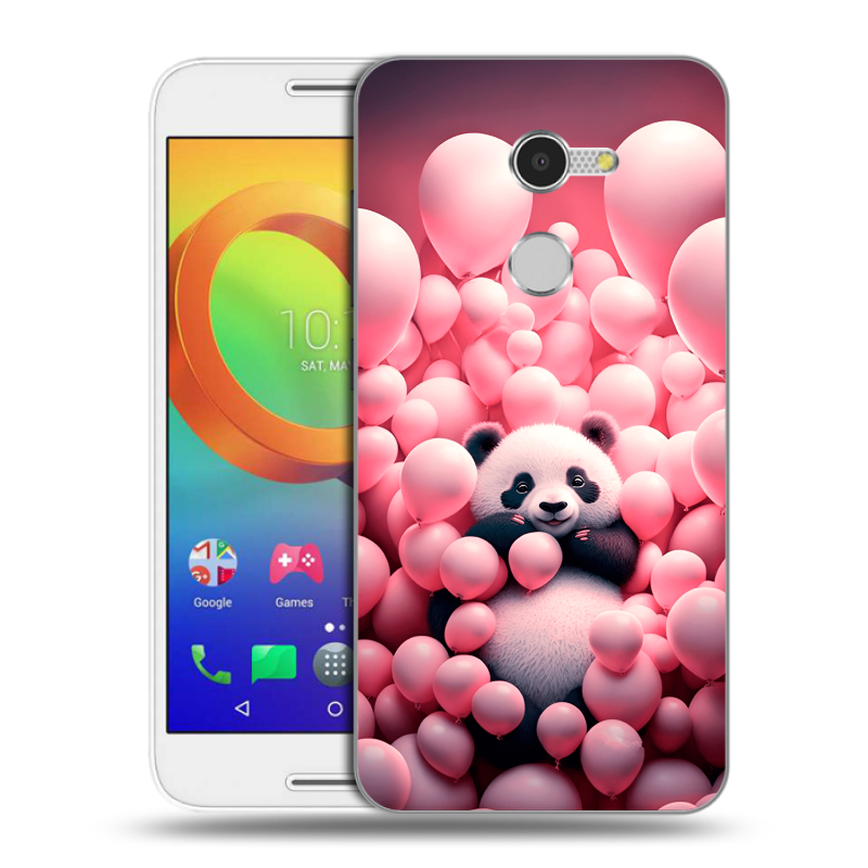 Силиконовый чехол на Alcatel A3 с принтом Панда Силиконовый чехол на Alcatel A3 с принтом Панда