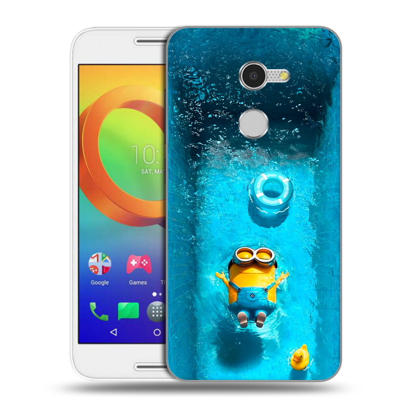 Силиконовый чехол на Alcatel A3 с принтом Миньоны Силиконовый чехол на Alcatel A3 с принтом Миньоны