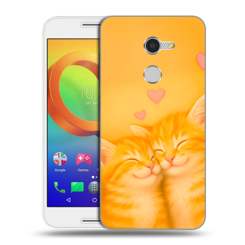 Силиконовый чехол на Alcatel A3 с принтом Милые котята Силиконовый чехол на Alcatel A3 с принтом Милые котята