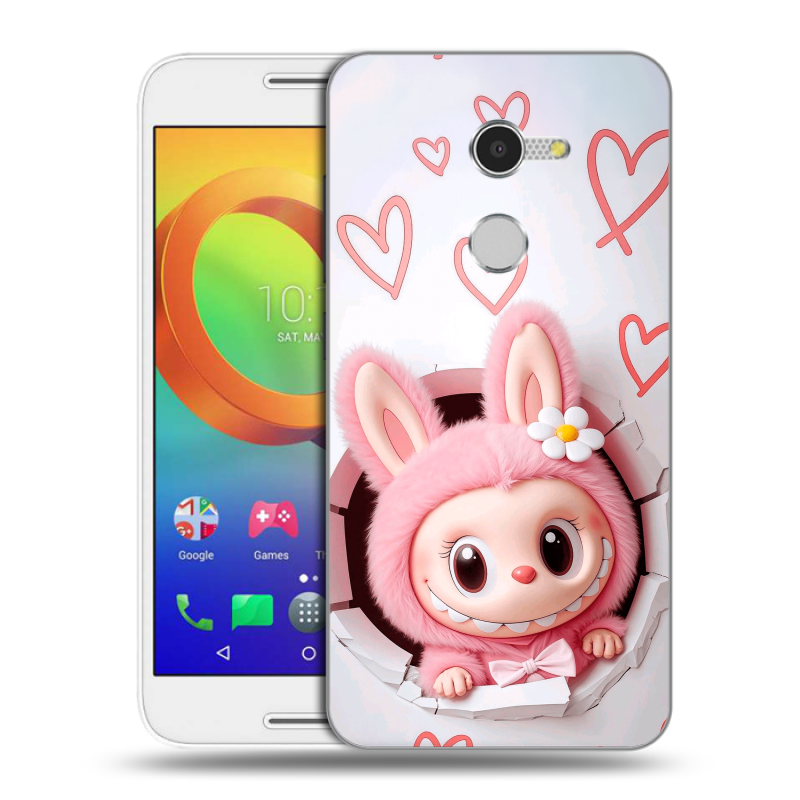Силиконовый чехол на Alcatel A3 с принтом Labubu Лабубу Силиконовый чехол на Alcatel A3 с принтом Labubu Лабубу
