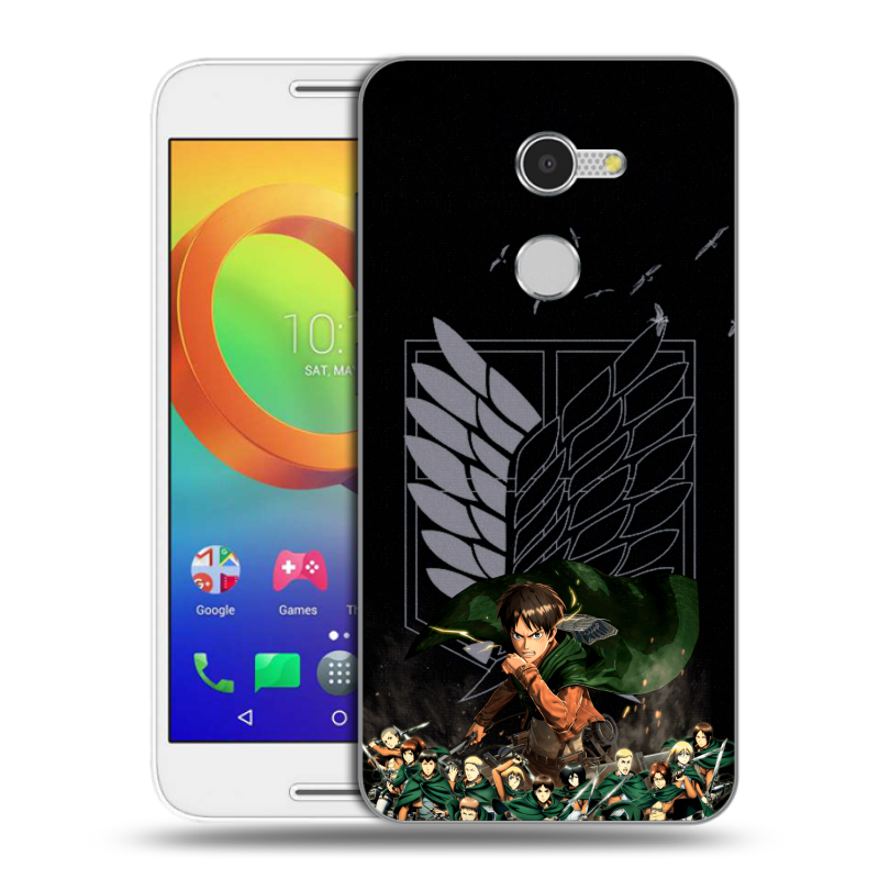 Силиконовый чехол на Alcatel A3 с принтом Атака титанов Силиконовый чехол на Alcatel A3 с принтом Атака титанов
