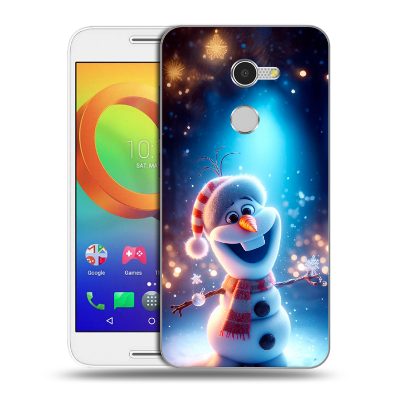 Силиконовый чехол на Alcatel A3 с принтом Новый год Силиконовый чехол на Alcatel A3 с принтом Новый год