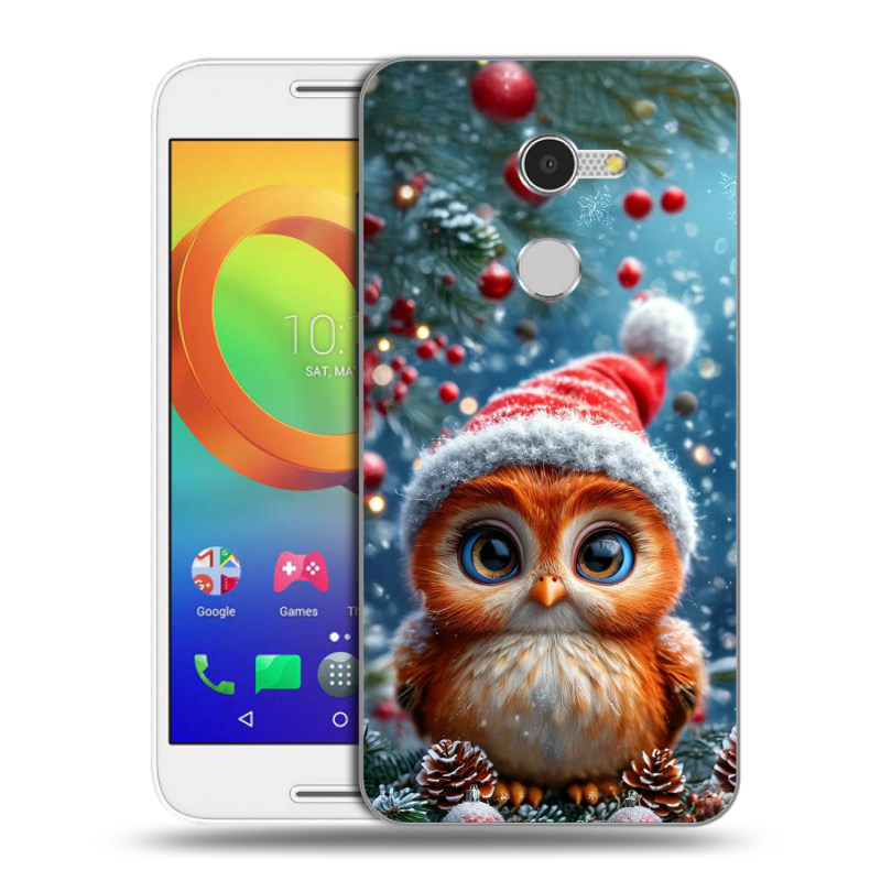 Силиконовый чехол на Alcatel A3 с принтом Новый год Силиконовый чехол на Alcatel A3 с принтом Новый год