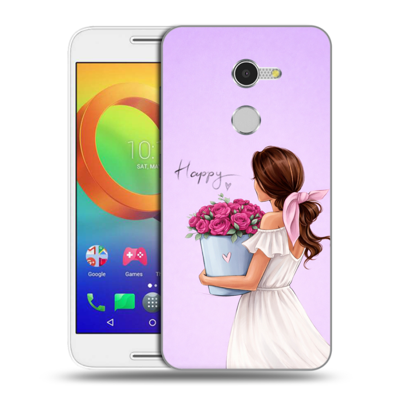Силиконовый чехол на Alcatel A3 с принтом женский Силиконовый чехол на Alcatel A3 с принтом женский
