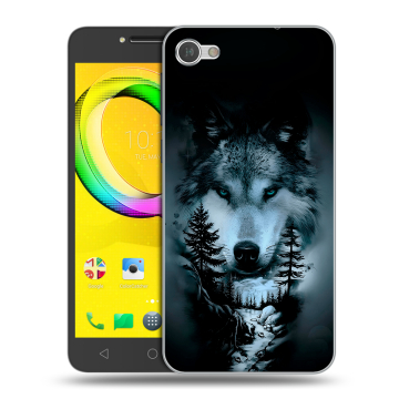 Силиконовый чехол на Alcatel A5 LED с принтом Лесной волк Силиконовый чехол на Alcatel A5 LED с принтом Лесной волк