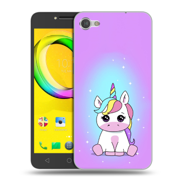 Силиконовый чехол на Alcatel A5 LED с принтом Единорог Силиконовый чехол на Alcatel A5 LED с принтом Единорог