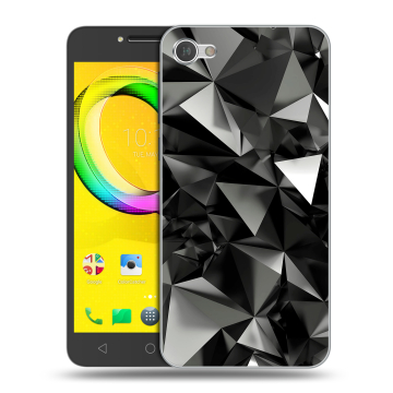 Силиконовый чехол на Alcatel A5 LED с принтом Черные кристаллы Силиконовый чехол на Alcatel A5 LED с принтом Черные кристаллы