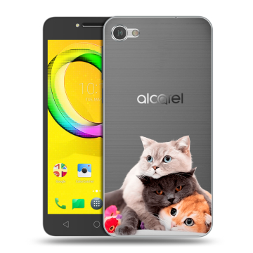 Силиконовый чехол на Alcatel A5 LED с принтом Кошки Силиконовый чехол на Alcatel A5 LED с принтом Кошки