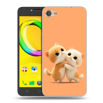 Силиконовый чехол на Alcatel A5 LED с принтом Милые котики Силиконовый чехол на Alcatel A5 LED с принтом Милые котики