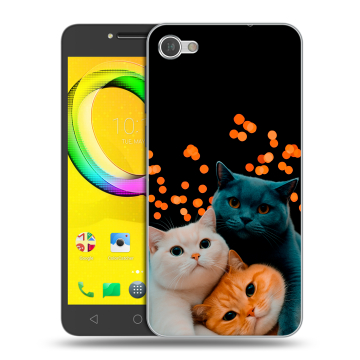 Силиконовый чехол на Alcatel A5 LED с принтом Кошки Силиконовый чехол на Alcatel A5 LED с принтом Кошки