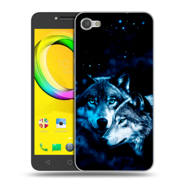 Силиконовый чехол на Alcatel A5 LED с принтом Волки Силиконовый чехол на Alcatel A5 LED с принтом Волки