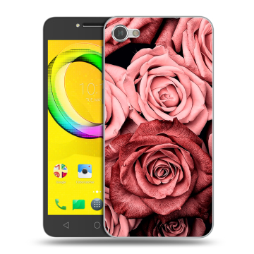 Силиконовый чехол на Alcatel A5 LED с принтом Цветы розы Силиконовый чехол на Alcatel A5 LED с принтом Цветы розы