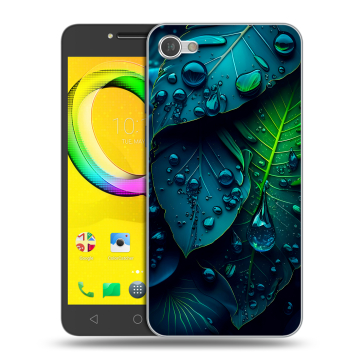 Силиконовый чехол на Alcatel A5 LED с принтом Листья Силиконовый чехол на Alcatel A5 LED с принтом Листья