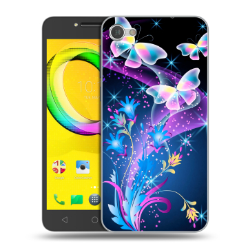 Силиконовый чехол на Alcatel A5 LED с принтом Бабочки Силиконовый чехол на Alcatel A5 LED с принтом Бабочки