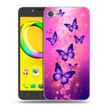 Силиконовый чехол на Alcatel A5 LED с принтом Бабочки Силиконовый чехол на Alcatel A5 LED с принтом Бабочки