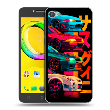 Силиконовый чехол на Alcatel A5 LED с принтом Гоночные машины Силиконовый чехол на Alcatel A5 LED с принтом Гоночные машины