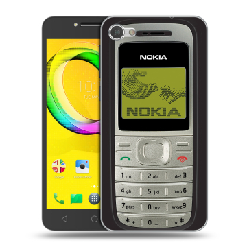 Силиконовый чехол на Alcatel A5 LED с принтом Ретро Нокия