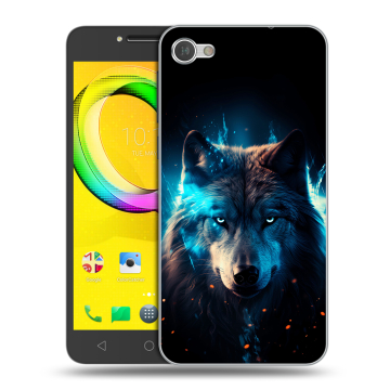 Силиконовый чехол на Alcatel A5 LED с принтом Волк ночной