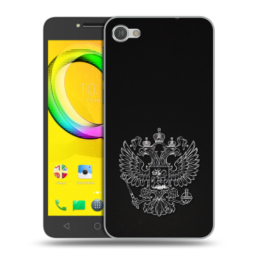 Силиконовый чехол на Alcatel A5 LED с принтом Герб России
