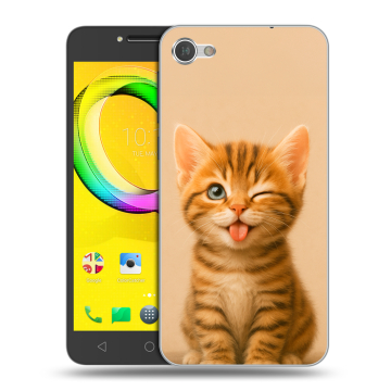 Силиконовый чехол на Alcatel A5 LED с принтом котенок Силиконовый чехол на Alcatel A5 LED с принтом котенок