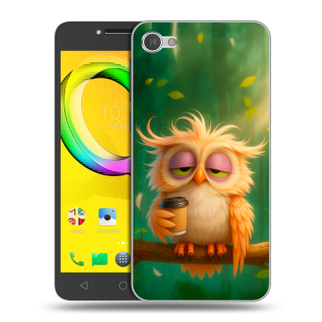 Силиконовый чехол на Alcatel A5 LED с принтом сова Силиконовый чехол на Alcatel A5 LED с принтом сова