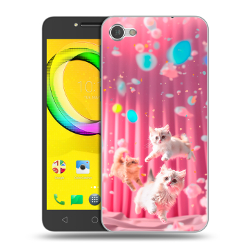 Силиконовый чехол на Alcatel A5 LED с принтом милые котики Силиконовый чехол на Alcatel A5 LED с принтом милые котики