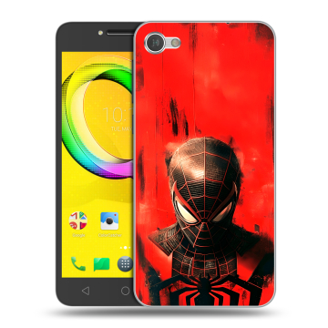 Силиконовый чехол на Alcatel A5 LED с принтом человек паук spiderman Силиконовый чехол на Alcatel A5 LED с принтом человек паук spiderman