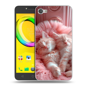 Силиконовый чехол на Alcatel A5 LED с принтом котята котики