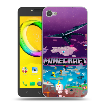 Силиконовый чехол на Alcatel A5 LED с принтом Майнкрафт Minecraft Силиконовый чехол на Alcatel A5 LED с принтом Майнкрафт Minecraft