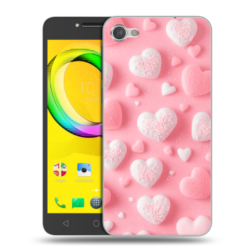 Силиконовый чехол на Alcatel A5 LED с принтом Сердечки Силиконовый чехол на Alcatel A5 LED с принтом Сердечки
