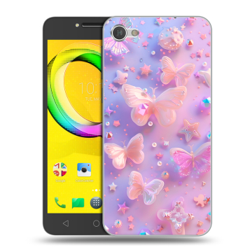 Силиконовый чехол на Alcatel A5 LED с принтом Бабочки
