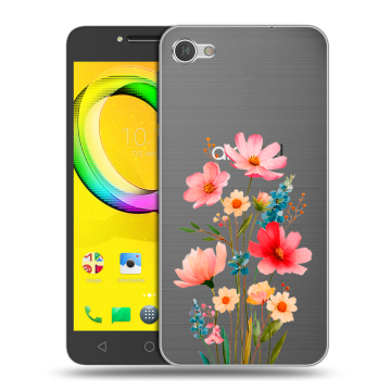 Силиконовый чехол на Alcatel A5 LED с принтом Цветы Силиконовый чехол на Alcatel A5 LED с принтом Цветы