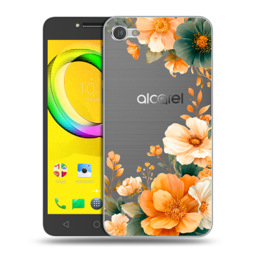 Силиконовый чехол на Alcatel A5 LED с принтом Цветы принт Силиконовый чехол на Alcatel A5 LED с принтом Цветы принт