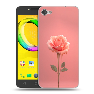 Силиконовый чехол на Alcatel A5 LED с принтом Розовая роза Силиконовый чехол на Alcatel A5 LED с принтом Розовая роза