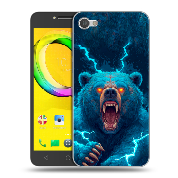 Силиконовый чехол на Alcatel A5 LED с принтом Медведь Силиконовый чехол на Alcatel A5 LED с принтом Медведь